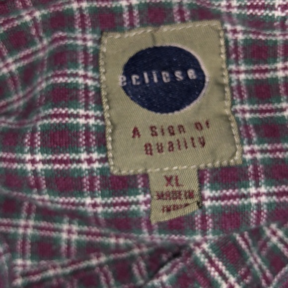 Plaid Long Sleeve Flannel Style Men’s Shirt - Picture 5 of 5